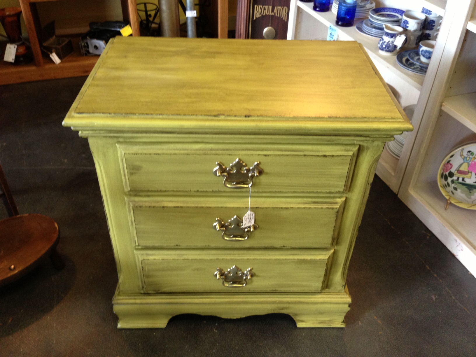 Distressed Green Chest